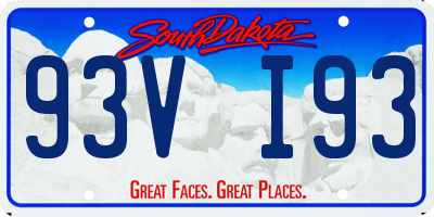 SD license plate 93VI93
