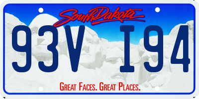 SD license plate 93VI94