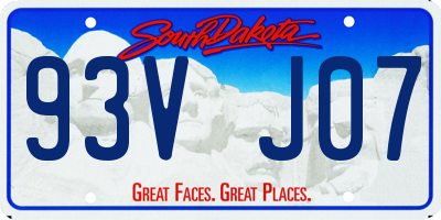 SD license plate 93VJ07