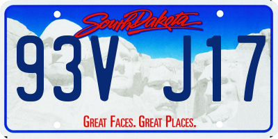 SD license plate 93VJ17