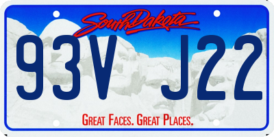 SD license plate 93VJ22