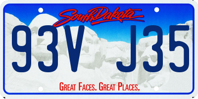 SD license plate 93VJ35