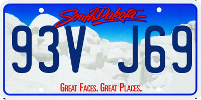 SD license plate 93VJ69