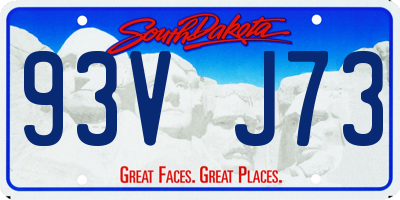 SD license plate 93VJ73