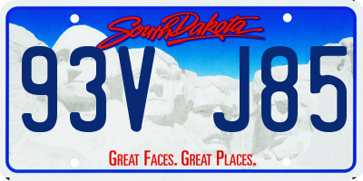 SD license plate 93VJ85
