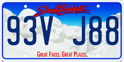 SD license plate 93VJ88