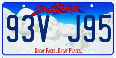 SD license plate 93VJ95