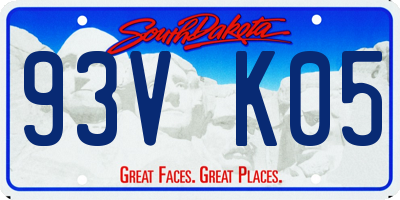 SD license plate 93VK05