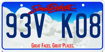 SD license plate 93VK08