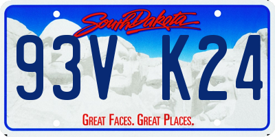 SD license plate 93VK24