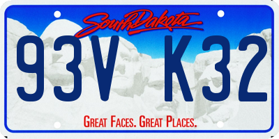 SD license plate 93VK32