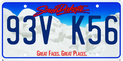SD license plate 93VK56