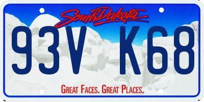 SD license plate 93VK68