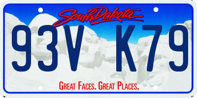 SD license plate 93VK79