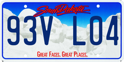 SD license plate 93VL04