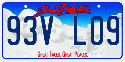 SD license plate 93VL09