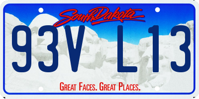 SD license plate 93VL13