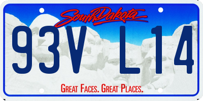 SD license plate 93VL14