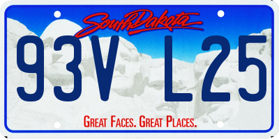 SD license plate 93VL25