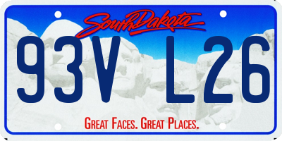 SD license plate 93VL26
