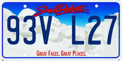 SD license plate 93VL27