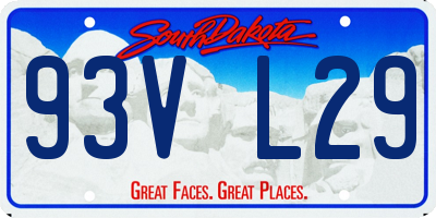 SD license plate 93VL29
