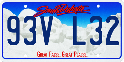 SD license plate 93VL32
