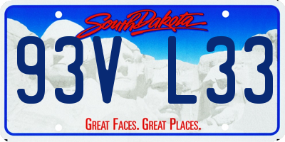 SD license plate 93VL33