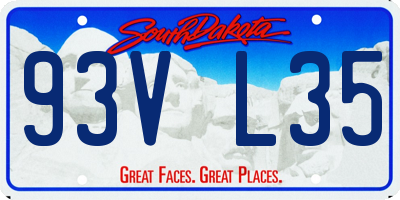 SD license plate 93VL35
