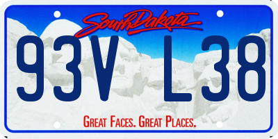 SD license plate 93VL38