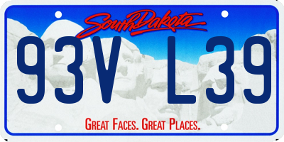 SD license plate 93VL39