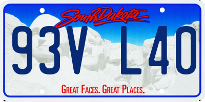 SD license plate 93VL40