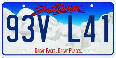 SD license plate 93VL41
