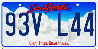 SD license plate 93VL44