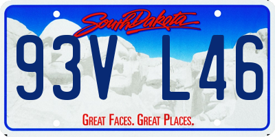SD license plate 93VL46