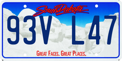 SD license plate 93VL47