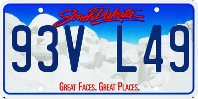 SD license plate 93VL49