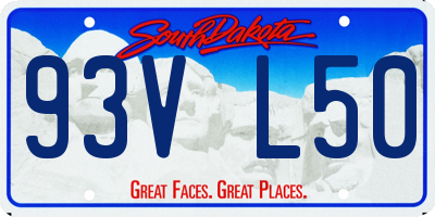SD license plate 93VL50