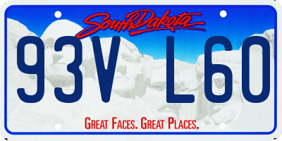SD license plate 93VL60