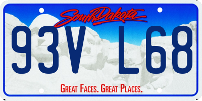 SD license plate 93VL68