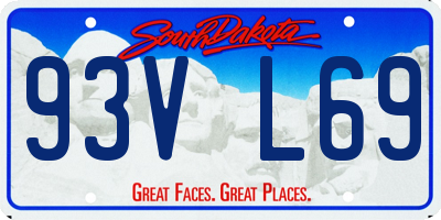 SD license plate 93VL69