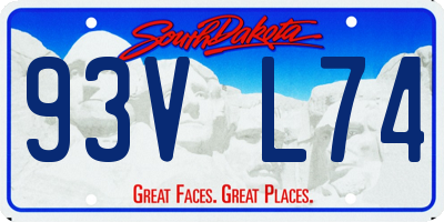 SD license plate 93VL74