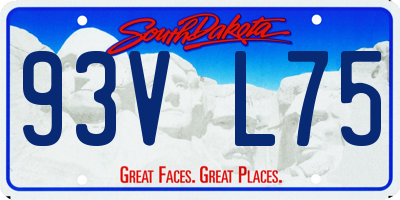 SD license plate 93VL75
