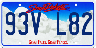 SD license plate 93VL82