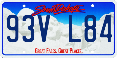 SD license plate 93VL84