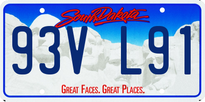 SD license plate 93VL91