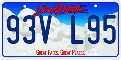 SD license plate 93VL95