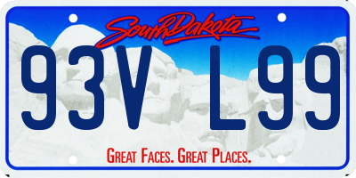 SD license plate 93VL99
