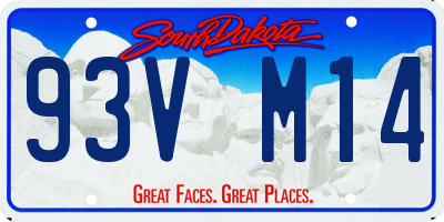 SD license plate 93VM14