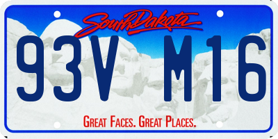 SD license plate 93VM16